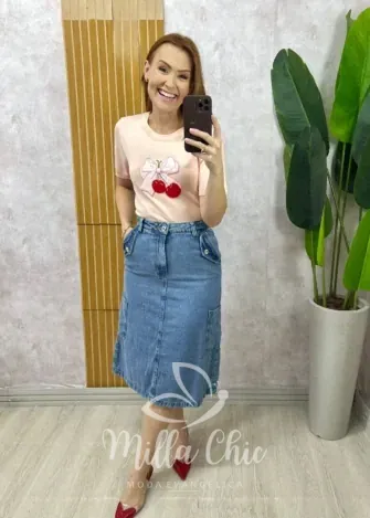 Milla Chic - Blusa Magali Em Tricot - Preta (cópia)