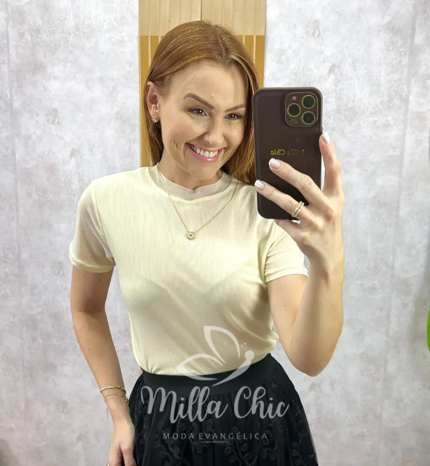 Milla Chic – Blusa Magnólia Em Tule Milla Chic - Blusa Magnólia Em Tule