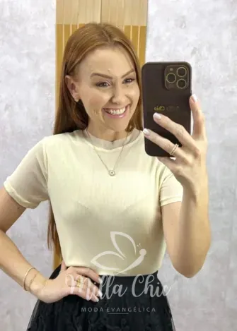 Milla Chic - Blusa Magnólia Em Tule