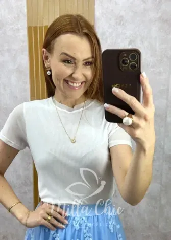 Milla Chic - Blusa Magnólia Em Tule - bR