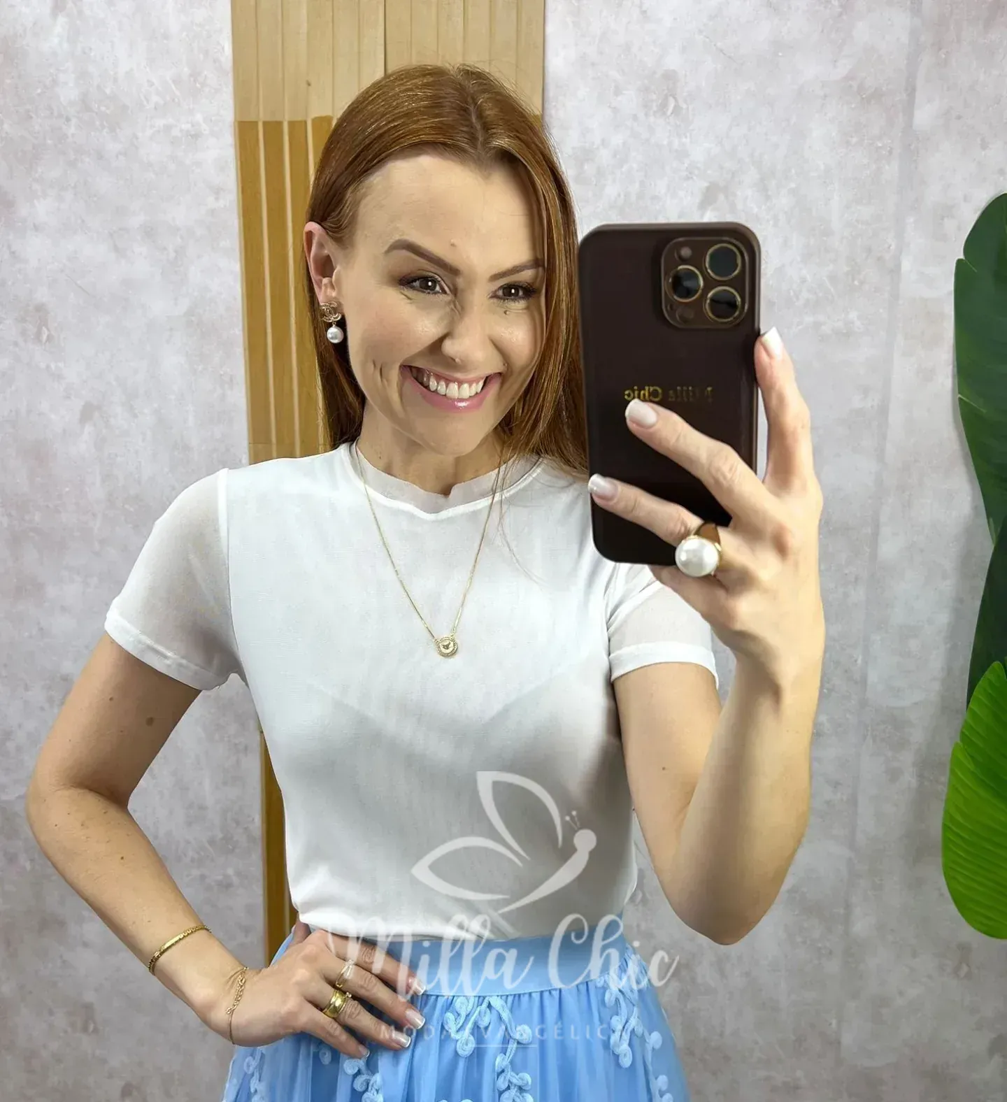 Milla Chic – Blusa Magnólia Em Tule – bR Milla Chic - Blusa Magnólia Em Tule - bR