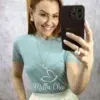 Milla Chic - Blusa Magnólia Em Tule - Menta