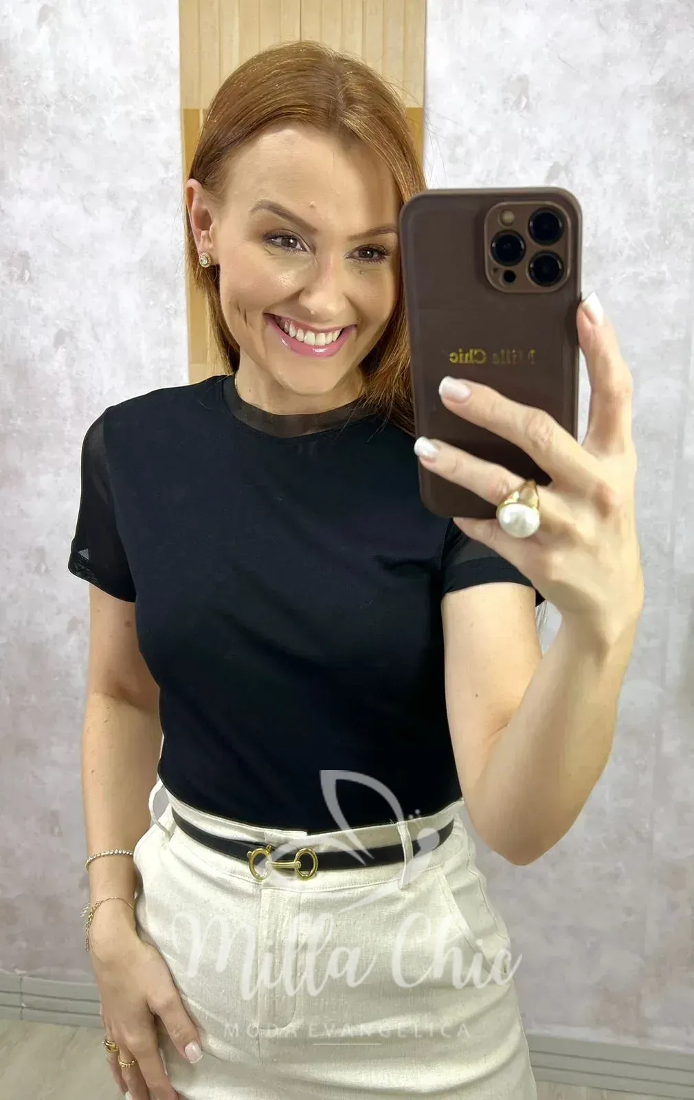 Milla Chic – Blusa Magnólia Em Tule – Rosa (cópia) Milla Chic - Blusa Magnólia Em Tule - Rosa (cópia)