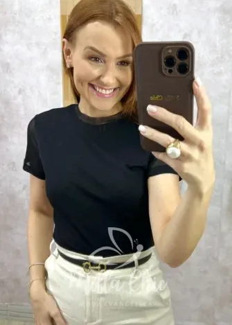 Milla Chic - Blusa Magnólia Em Tule - Rosa (cópia)