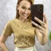 Milla Chic - Blusa Vera Em Malha Algodão Bordada - Preta (cópia)