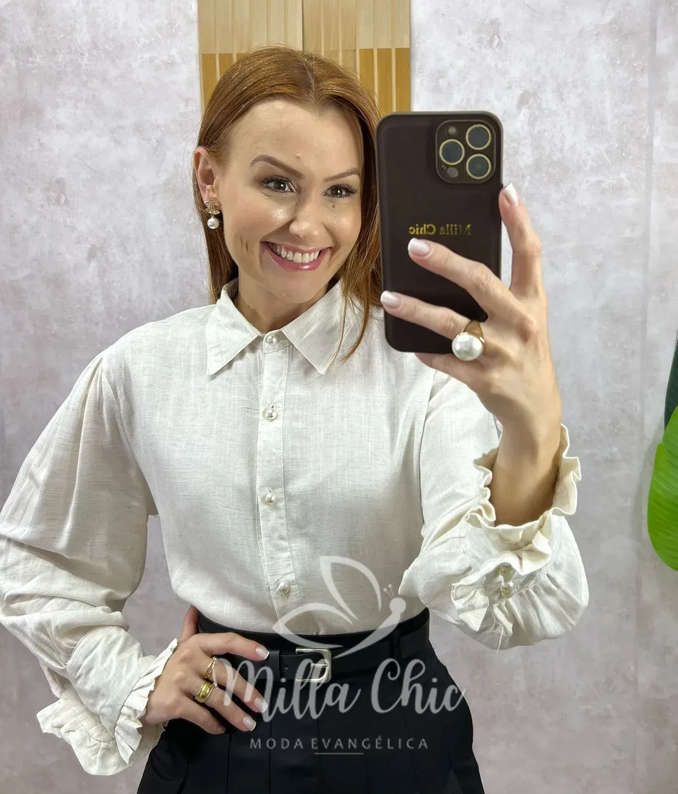 Milla Chic – Camisa Júlia Em Linho – Pistache (cópia) Milla Chic - Camisa Júlia Em Linho - Pistache (cópia)