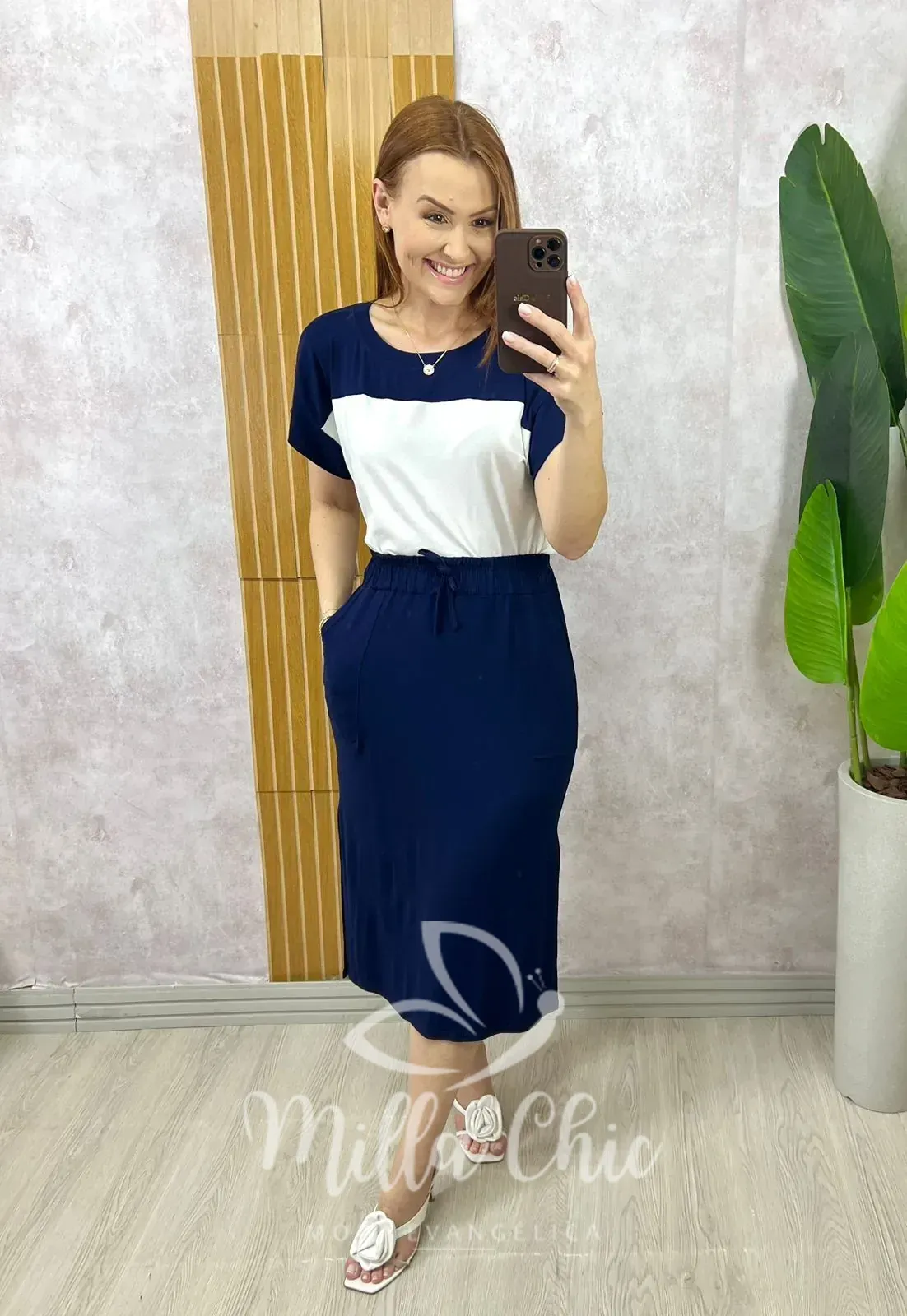 Milla Chic – Conjunto Donatella – Azul Marinho Milla Chic - Conjunto Donatella - Azul Marinho