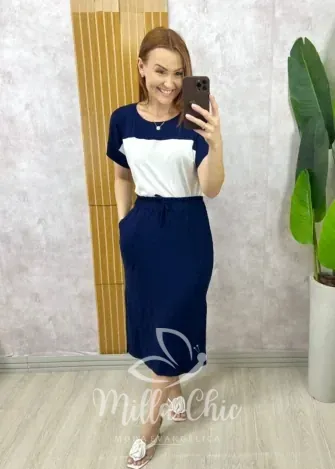 Milla Chic - Conjunto Donatella - Azul Marinho