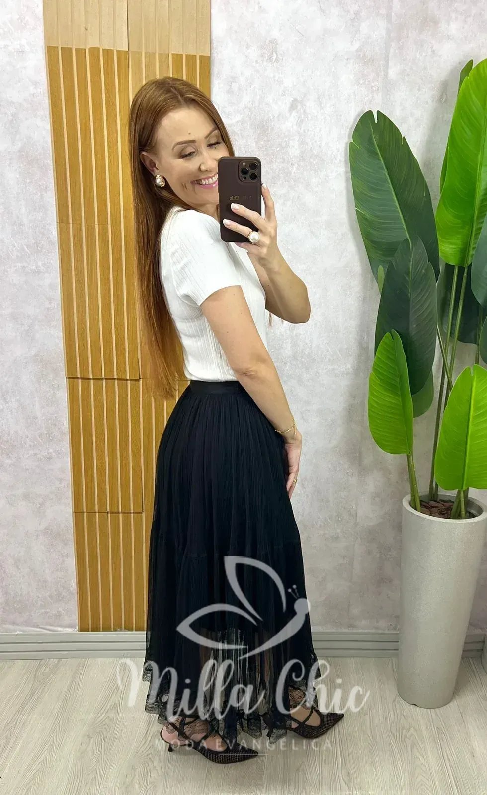 Milla Chic – Saia Angélica Em Tule – Creme (cópia) Milla Chic - Saia Angélica Em Tule - Creme (cópia)