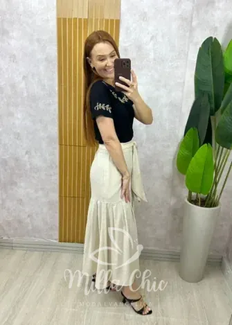 Milla Chic - Saia Gioconda Em Linho