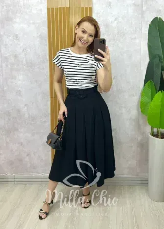 Milla Chic - Saia Hoetência Em Jeans (cópia)