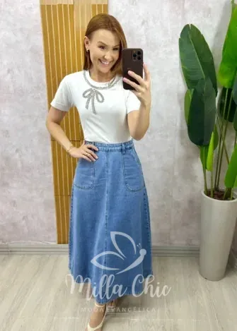 Milla Chic - Saia Jeans Maisa (cópia)