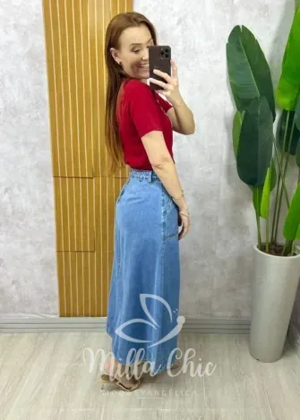 Milla Chic - Saia Jeans Maisa (cópia)