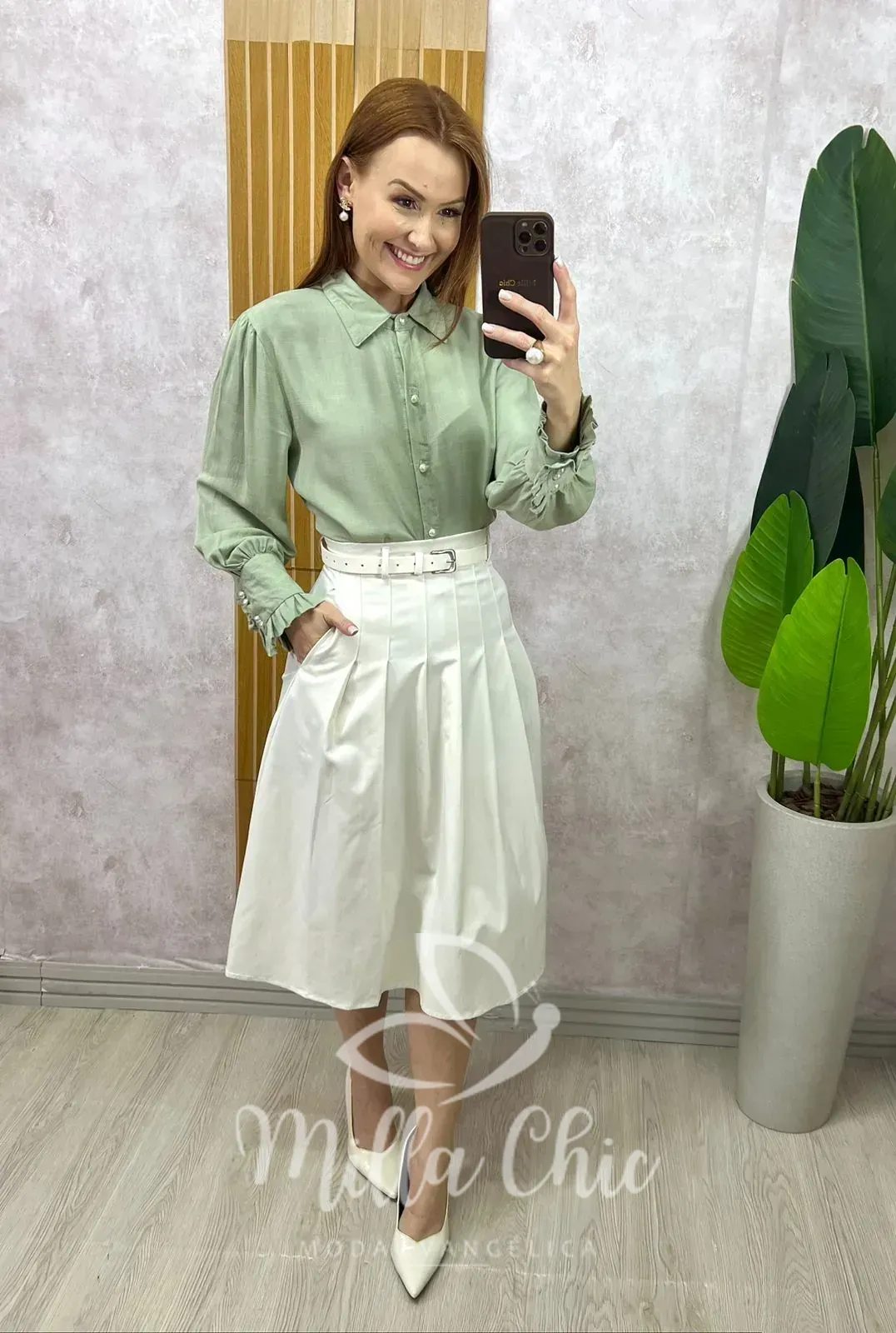 Milla Chic – Saia Maria Olívia Em Alfaiataria – Branca Milla Chic - Saia Maria Olívia Em Alfaiataria - Branca