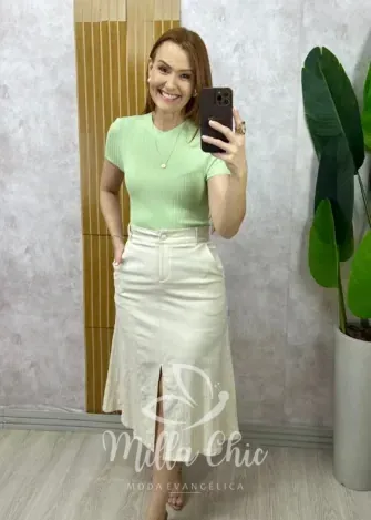 Milla Chic - Saia Neide Em Linho