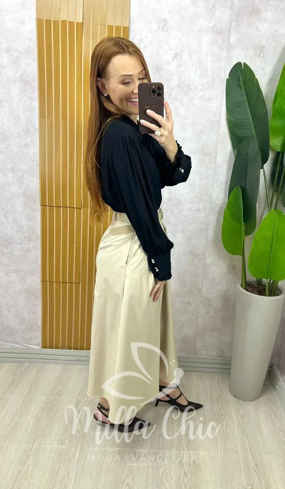 Milla Chic – Saia Valentina Em Sarja – Milla Chic - Saia Valentina Em Sarja -