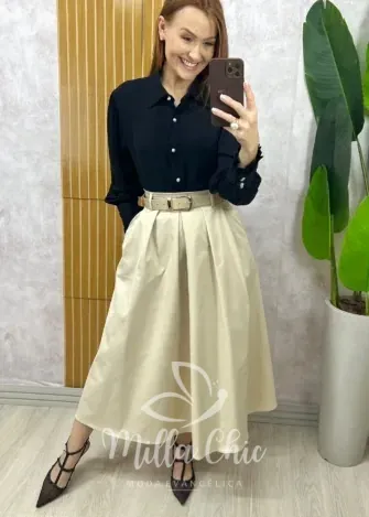 Milla Chic - Saia Valentina Em Sarja -