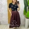 Milla Chic - Saia Valentina Em Sarja - Preta (cópia)