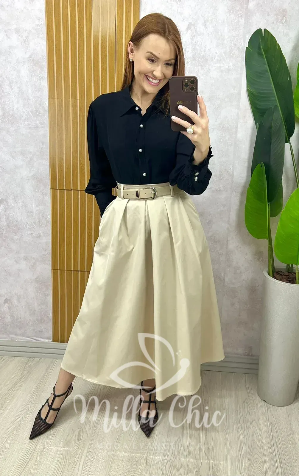 Milla Chic – Saia Valentina Em Sarja – Milla Chic - Saia Valentina Em Sarja -