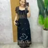 Milla Chic - Vestido Arabela Bordado - Preto