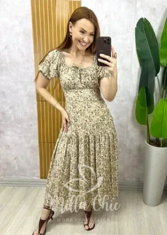 Milla Chic - Vestido Érica - Bege