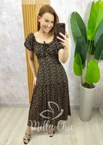 Milla Chic - Vestido Érica - Marrom (cópia)