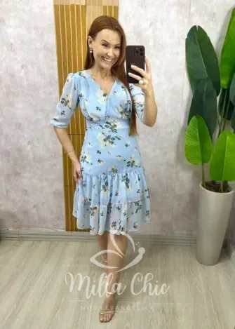 Milla Chic - Vestido Isadora Em Chiffon Devore