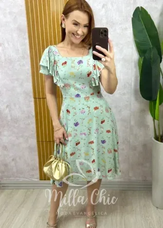 Milla Chic - Vestido Louise Em Linho estampado