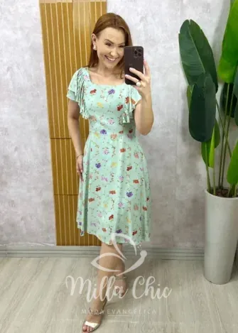 Milla Chic - Vestido Louise Em Linho estampado