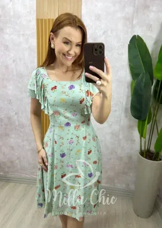Milla Chic - Vestido Louise Em Linho estampado