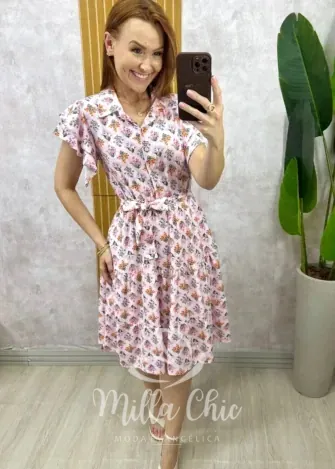 Milla Chic - Vestido Maitê Em Linho - Azul (cópia)