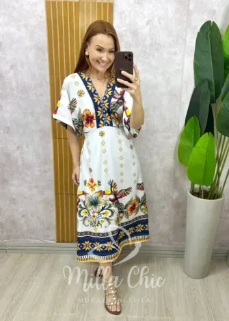 Milla Chic – Vestido Sartori Mid – Branco Milla Chic - Vestido Sartori Mid - Branco