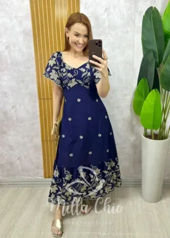Milla Chic – Vestido Thaís Em Lesie Algodão Bordado (cópia) Milla Chic - Vestido Thaís Em Lesie Algodão Bordado (cópia)