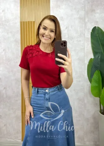 Milla Chic - Blusa Florenza - Cereja