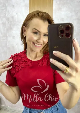 Milla Chic - Blusa Florenza - Cereja
