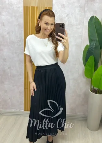 Milla Chic - Blusa Mary em Tricot - Preta (cópia)