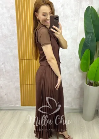 Milla Chic - Conjunto Bruna Plissado - Preto (cópia)