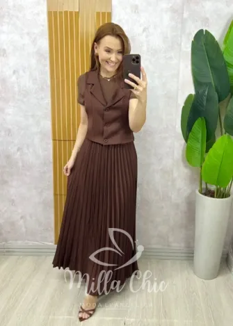 Milla Chic - Conjunto Bruna Plissado - Preto (cópia)