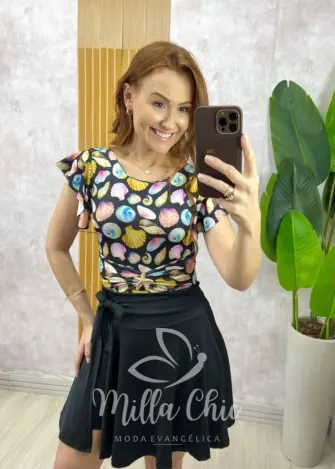 Milla Chic - Conjunto Maiô E Short Saia - Verde (cópia)