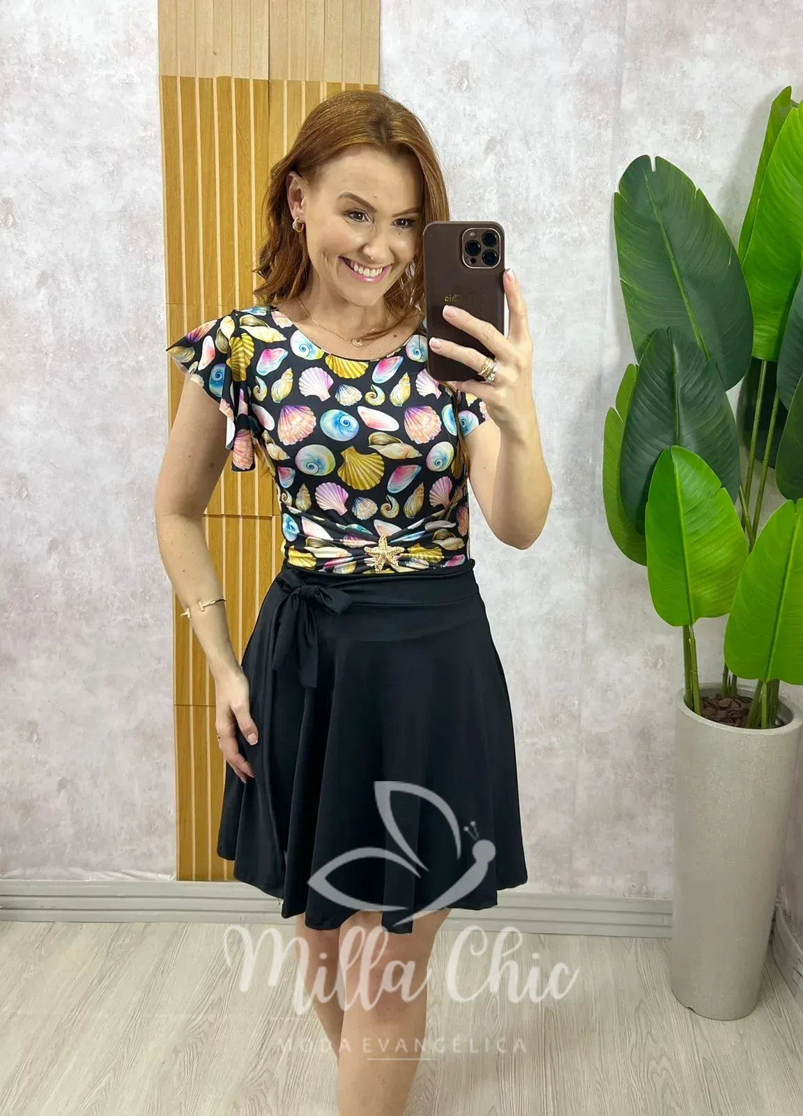 Milla Chic – Conjunto Maiô E Short Saia – Verde (cópia) Milla Chic - Conjunto Maiô E Short Saia - Verde (cópia)