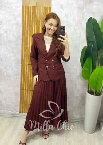 Milla Chic - Conjunto Versalhes - Bordô