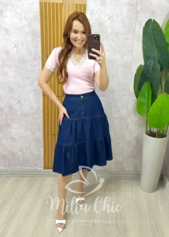 Milla Chic - Saia Jeans Maisa (cópia)