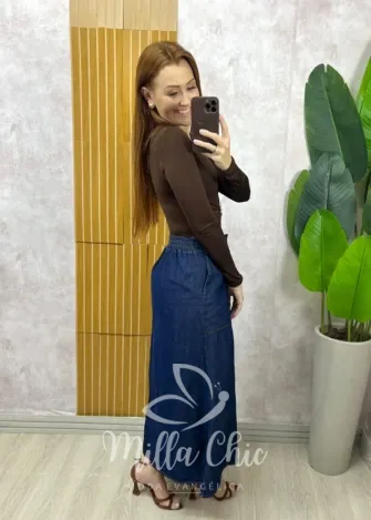 Milla Chic - Saia Jeans Tulipa (cópia)