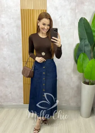 Milla Chic - Saia Jeans Tulipa (cópia)