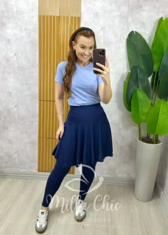 Milla Chic – Saia Legging Confort Fit – Azul Milla Chic - Saia Legging Confort Fit - Azul
