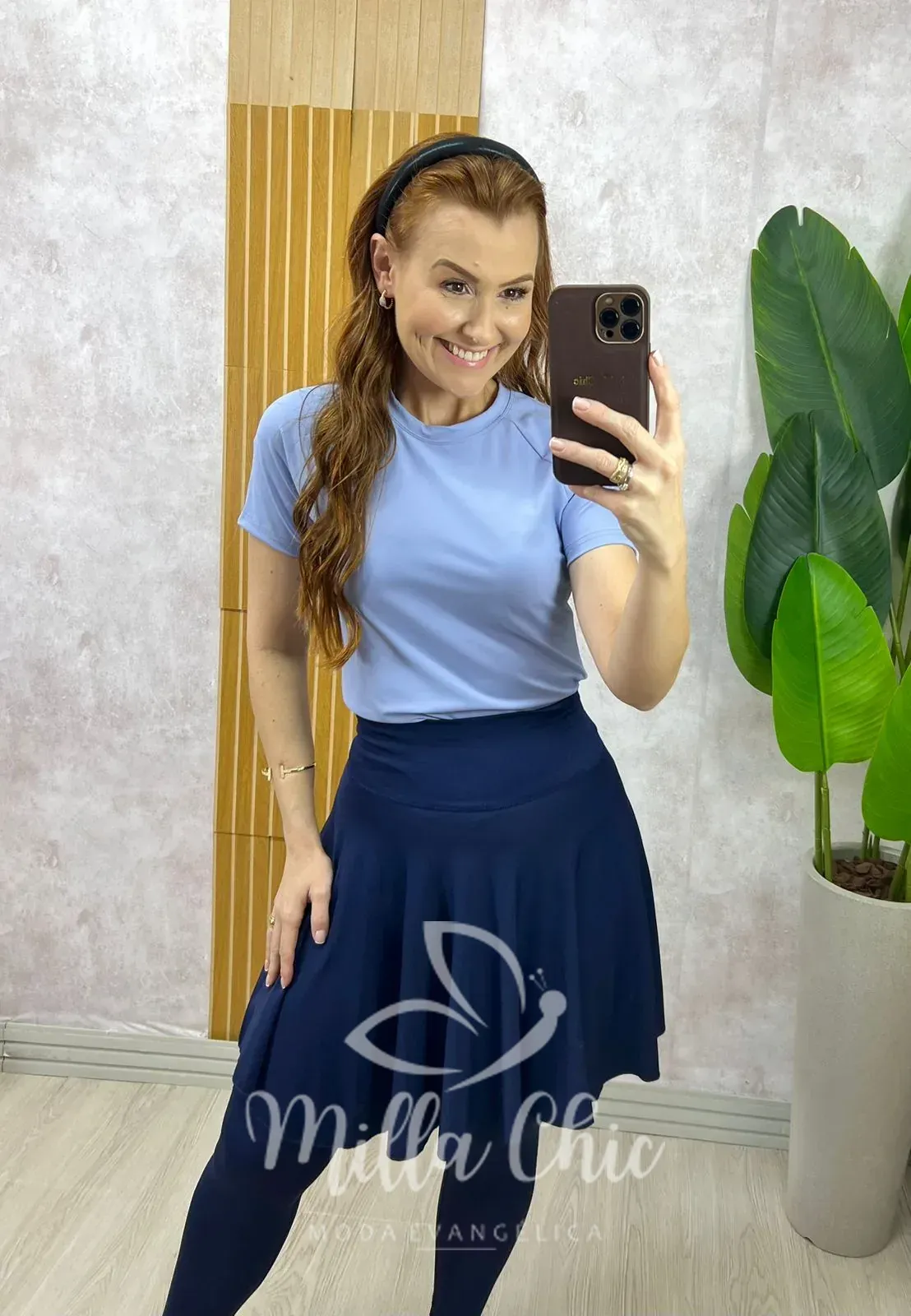 Milla Chic – Saia Legging Confort Fit – Azul Milla Chic - Saia Legging Confort Fit - Azul