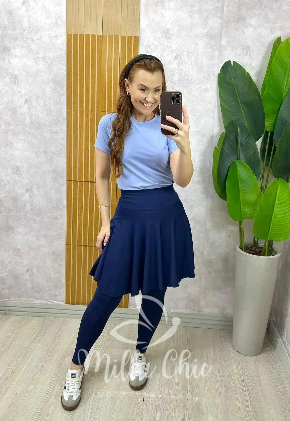 Milla Chic – Saia Legging Confort Fit – Azul Milla Chic - Saia Legging Confort Fit - Azul