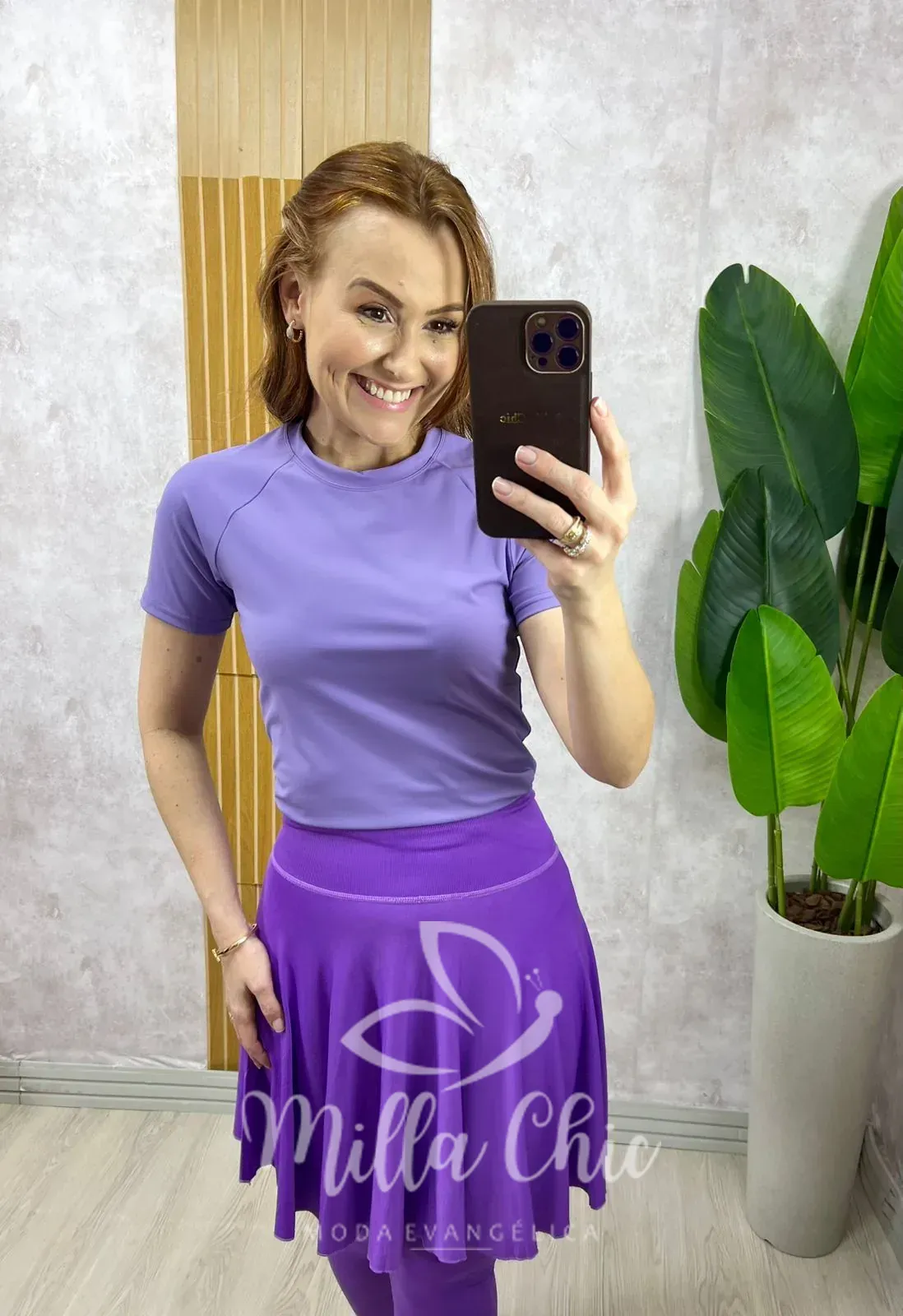 Milla Chic – Saia Legging Confort Fit – Lilás Milla Chic - Saia Legging Confort Fit - Lilás