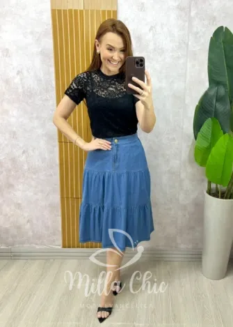 Milla Chic - Saia Luna Denim (cópia)