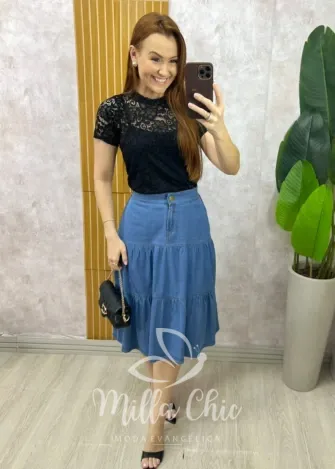 Milla Chic - Saia Luna Denim (cópia)